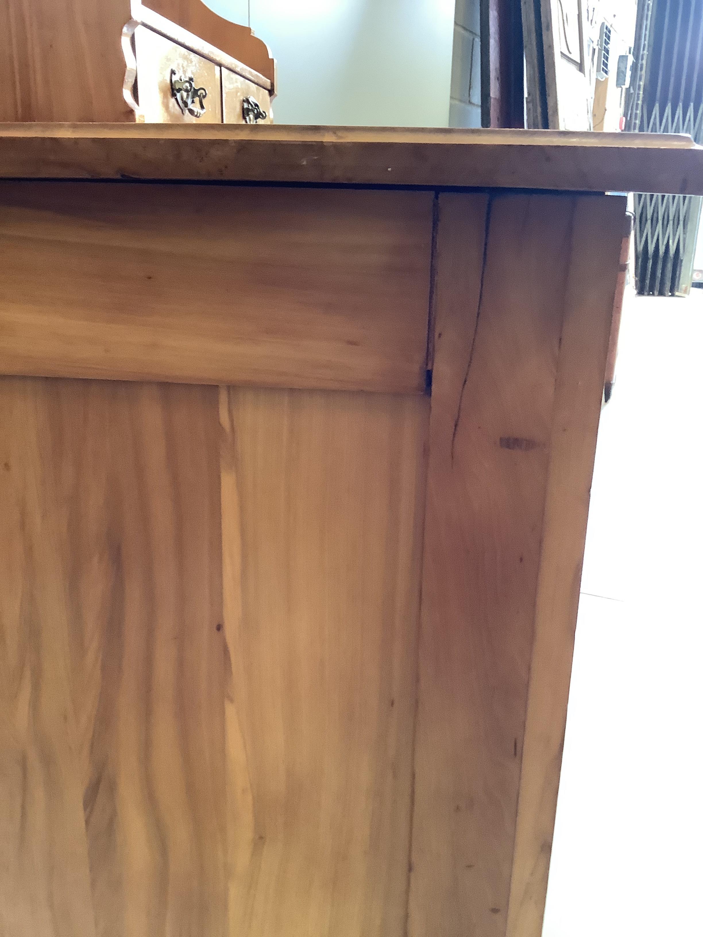 A late Victorian satin walnut dressing chest, width 106cm, depth 54cm, height 170cm